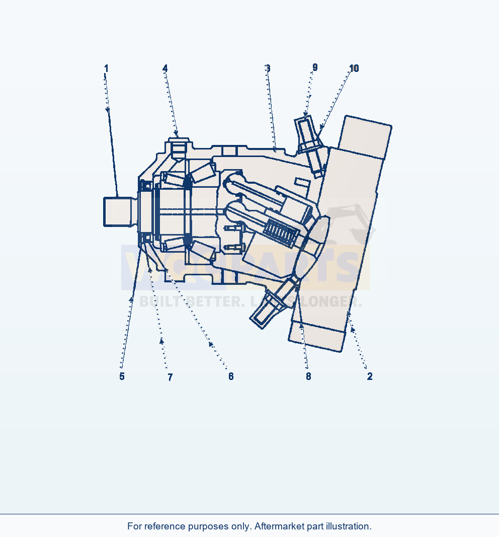 Komatsu WA320-6 Hst Motor 1 Housing parts diagram
