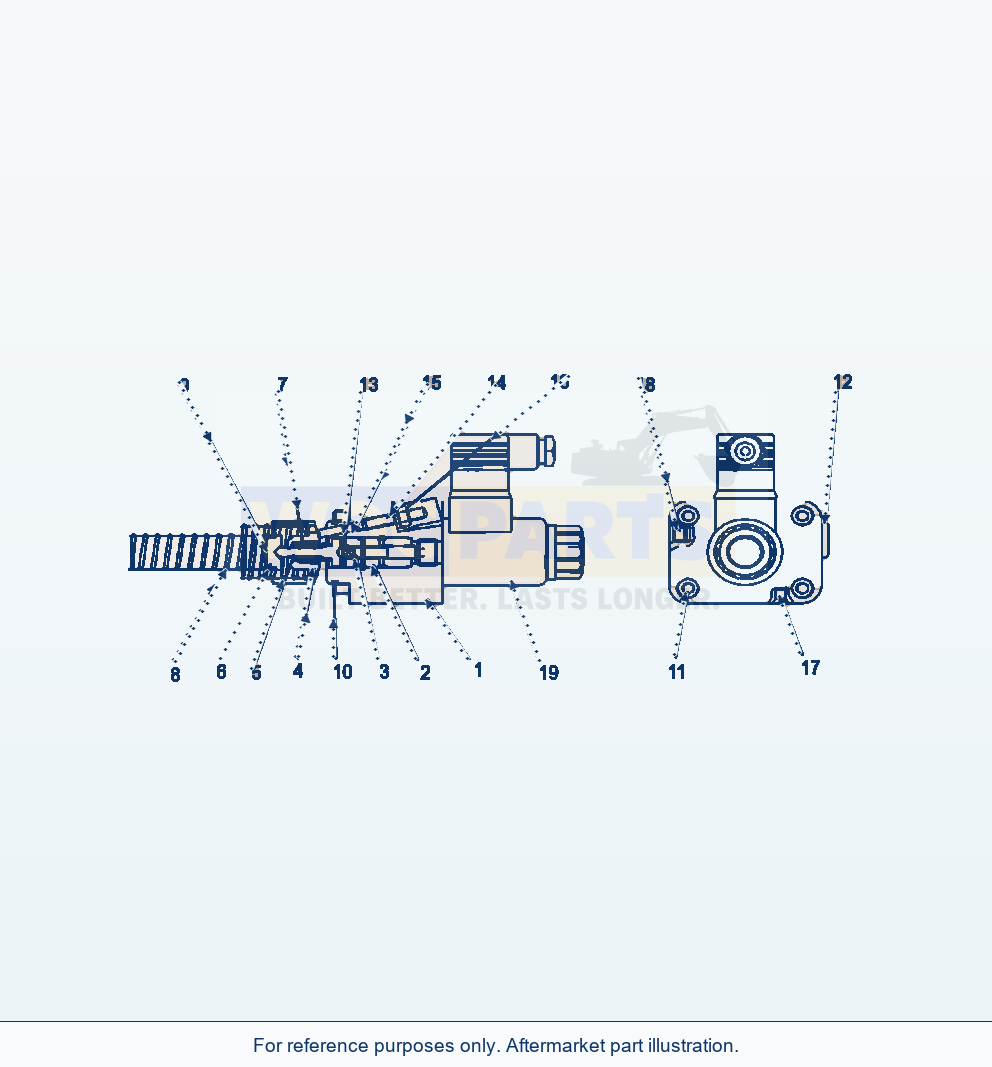 Komatsu WA320-6 Hst Motor 1 Solenoid Valve parts diagram