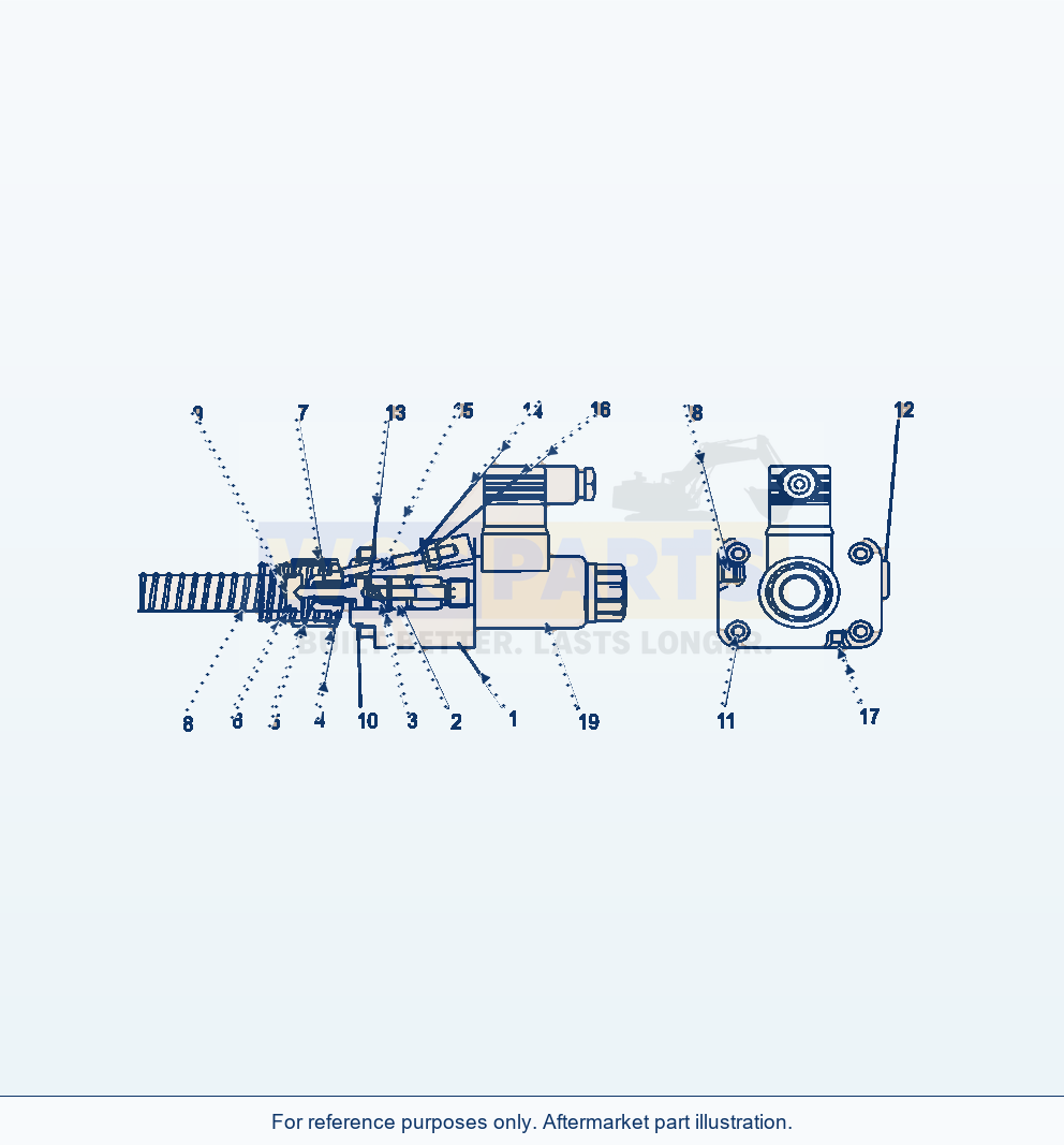 Komatsu WA320-6 Hst Motor L.H. Solenoid Valve parts diagram