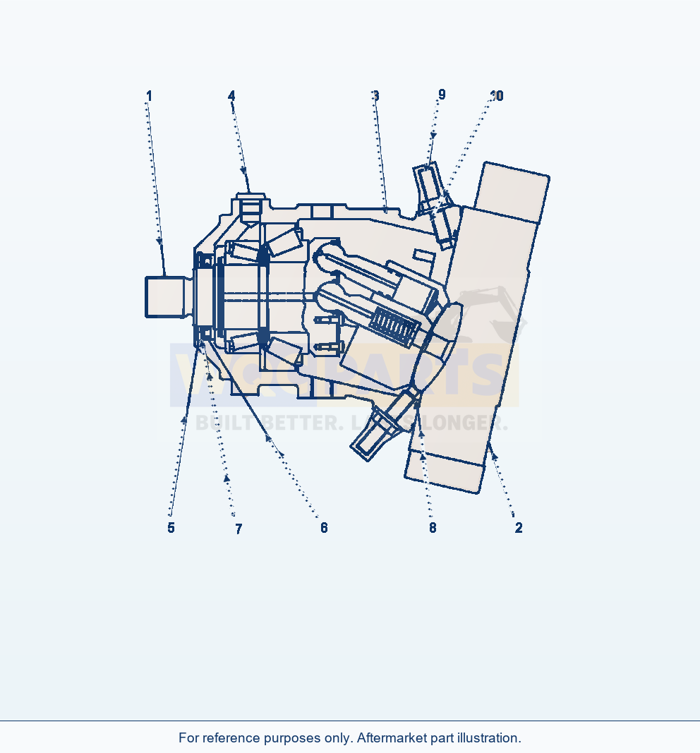 Komatsu WA320-6 Hst Motor L.H. parts diagram