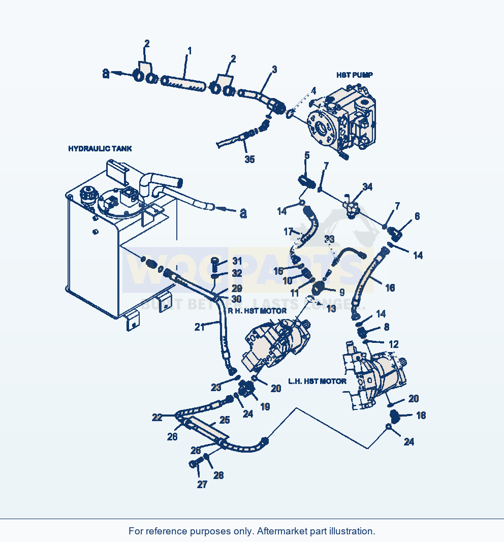 Komatsu WA320-6 Hst Oil Line Charge Line (Emergency Steering) parts diagram