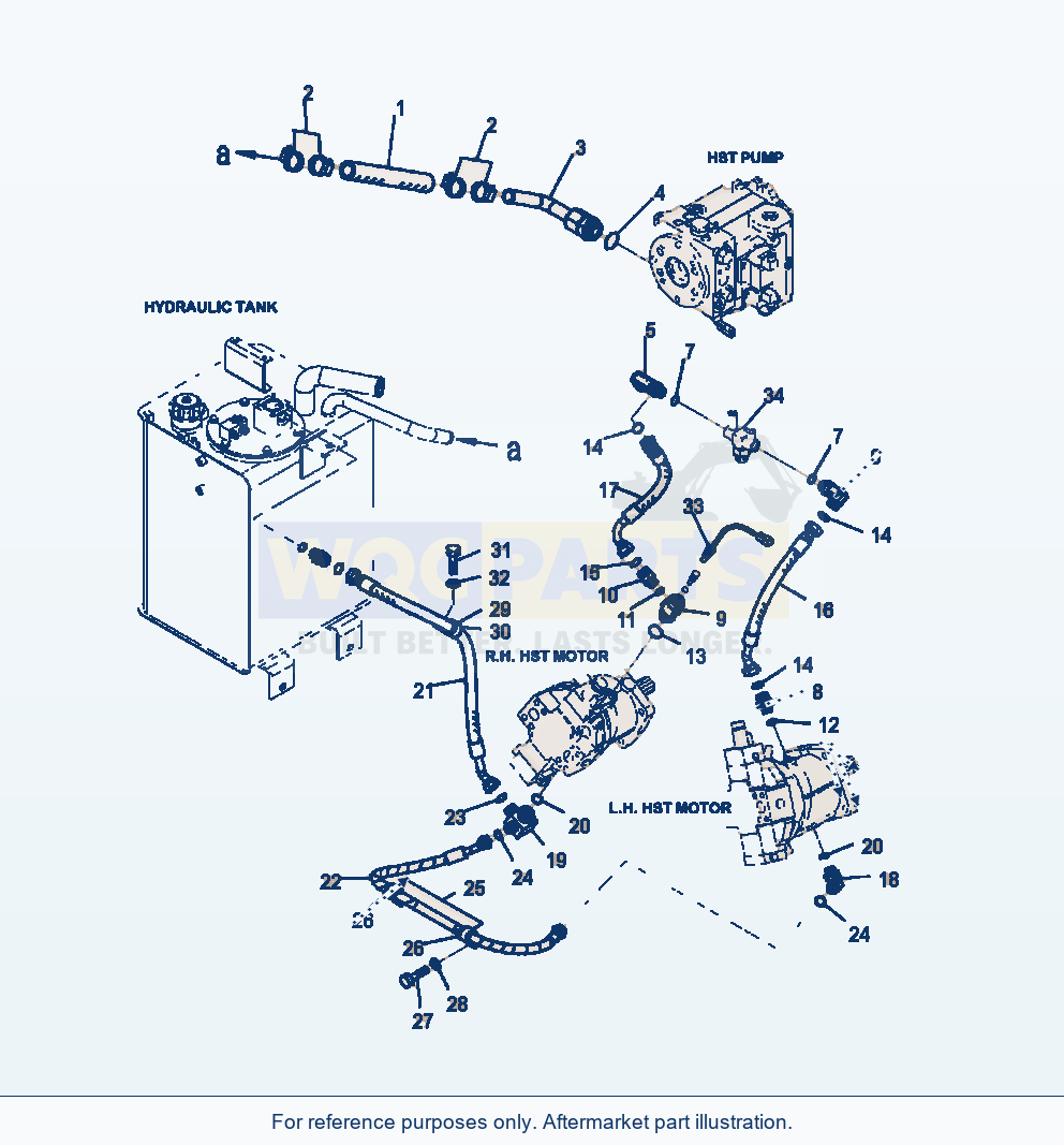 Komatsu WA320-6 Hst Oil Line Charge Line parts diagram
