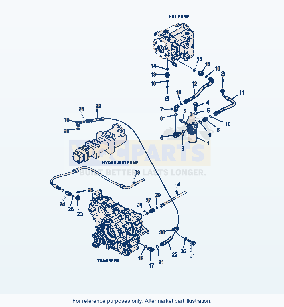 Komatsu WA320-6 Hst Oil Line Filter And Transfer Line parts diagram