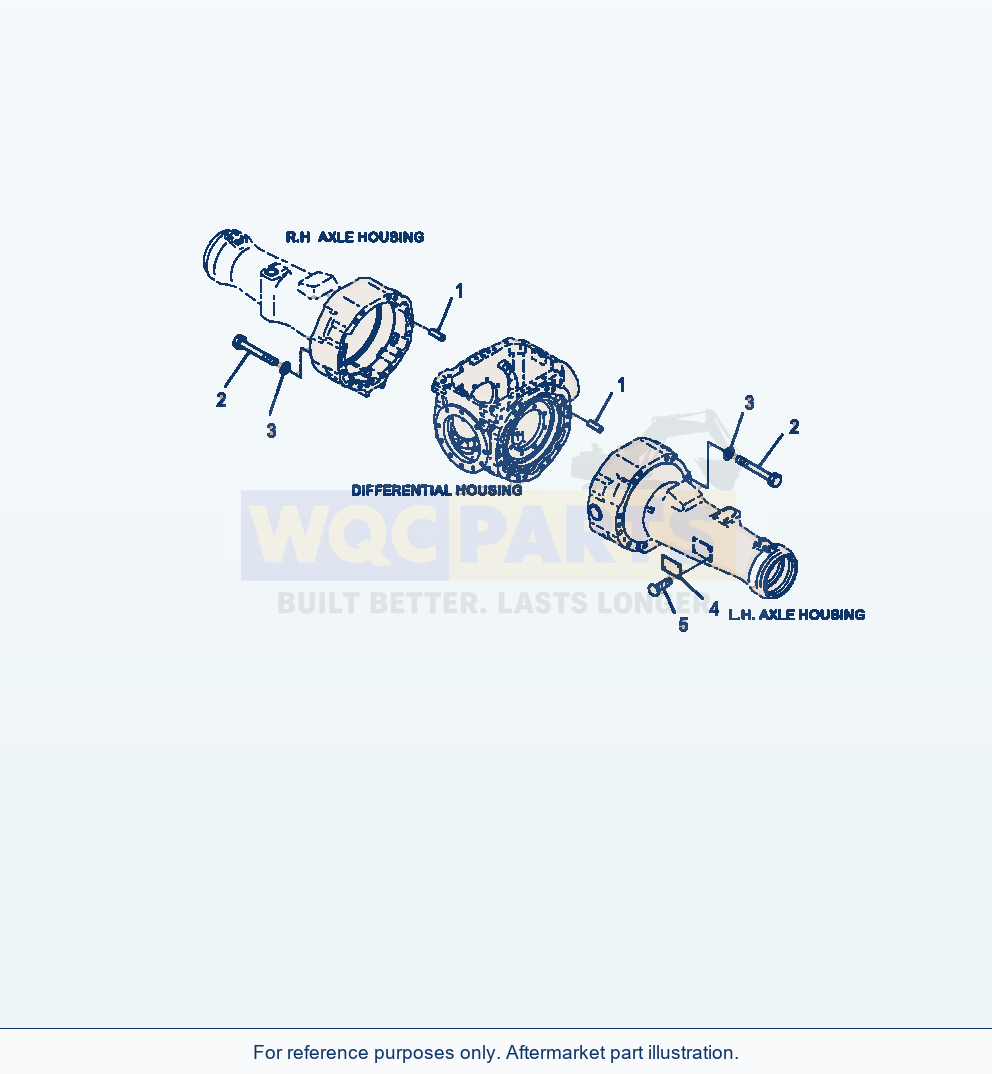 Komatsu WA320-6 Rear Axle Axle Housing Mounting parts diagram