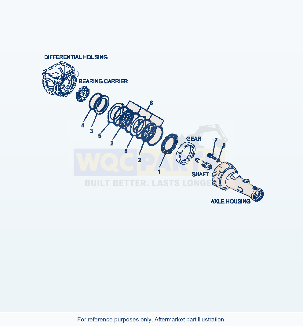 Komatsu WA320-6 Rear Axle Brake Serial A34001-UP parts diagram