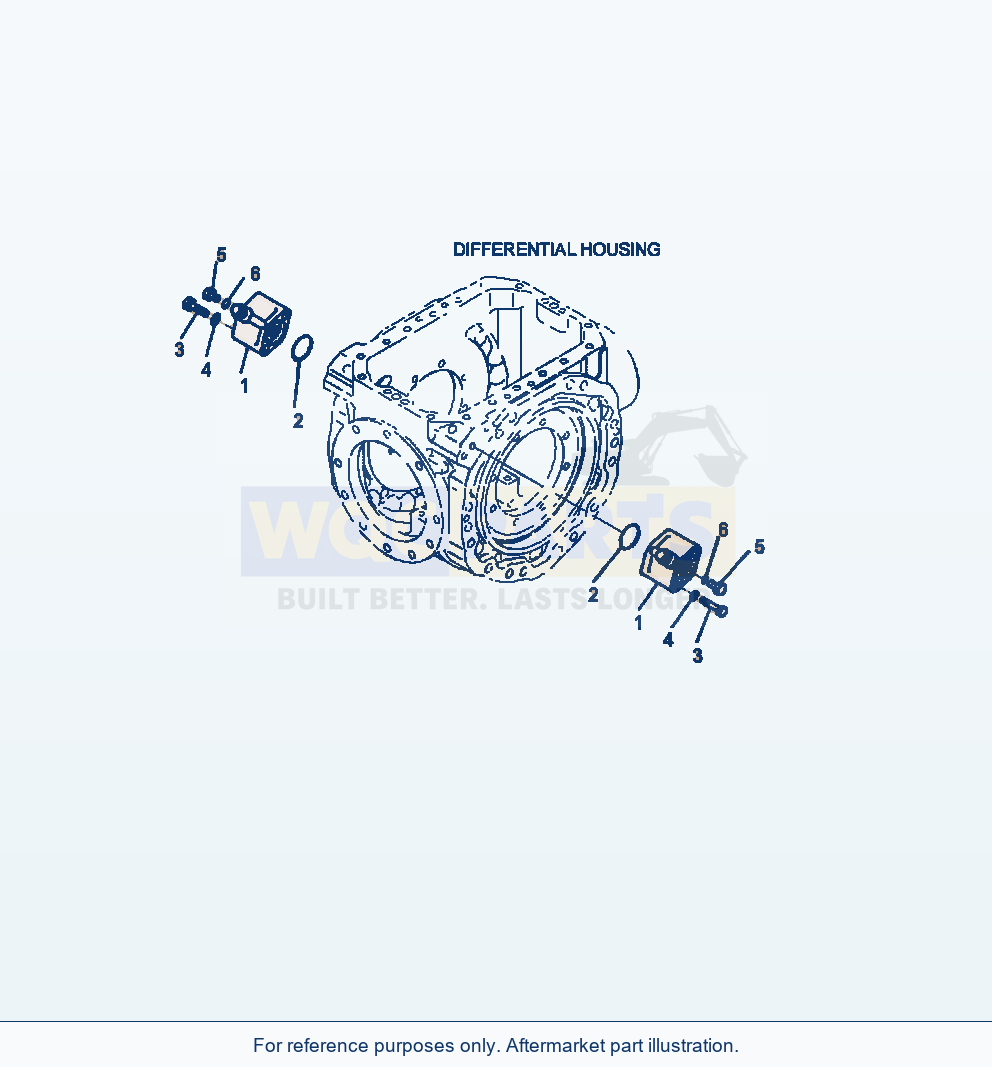 Komatsu WA320-6 Rear Axle Slack Adjuster Mounting parts diagram