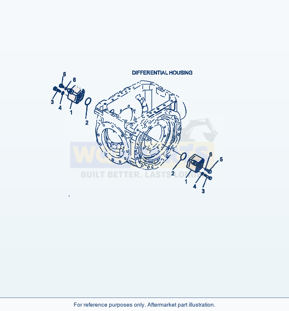 Komatsu WA320-6 Rear Axle Slack Adjuster parts diagram