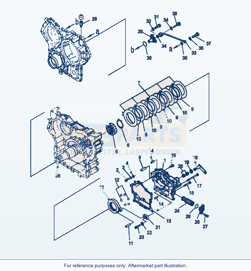 Komatsu WA320-6 Transfer Case Brake Serial A34001-UP parts diagram