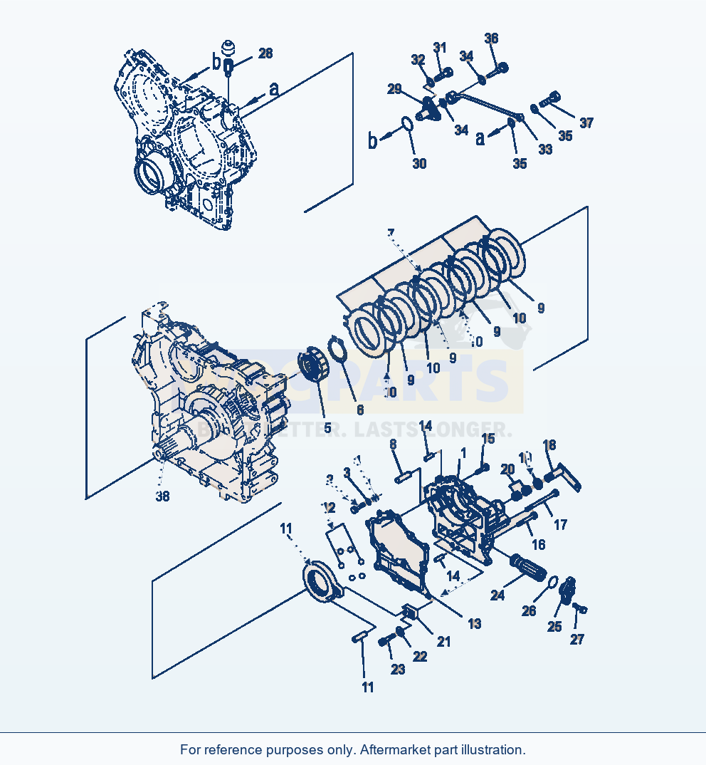 Komatsu WA320-6 Transfer Case Brake Serial A35001-UP parts diagram