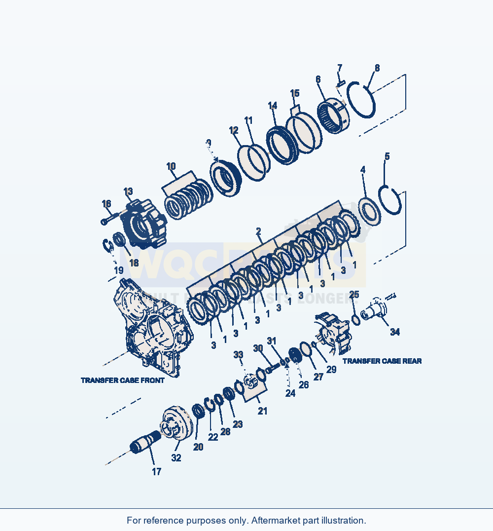 Komatsu WA320-6 Transfer Case Clutch Housing Serial A34001-UP parts diagram