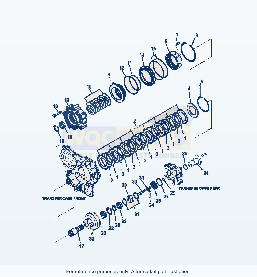 Komatsu WA320-6 Transfer Case Clutch Housing Serial A35001-UP parts diagram