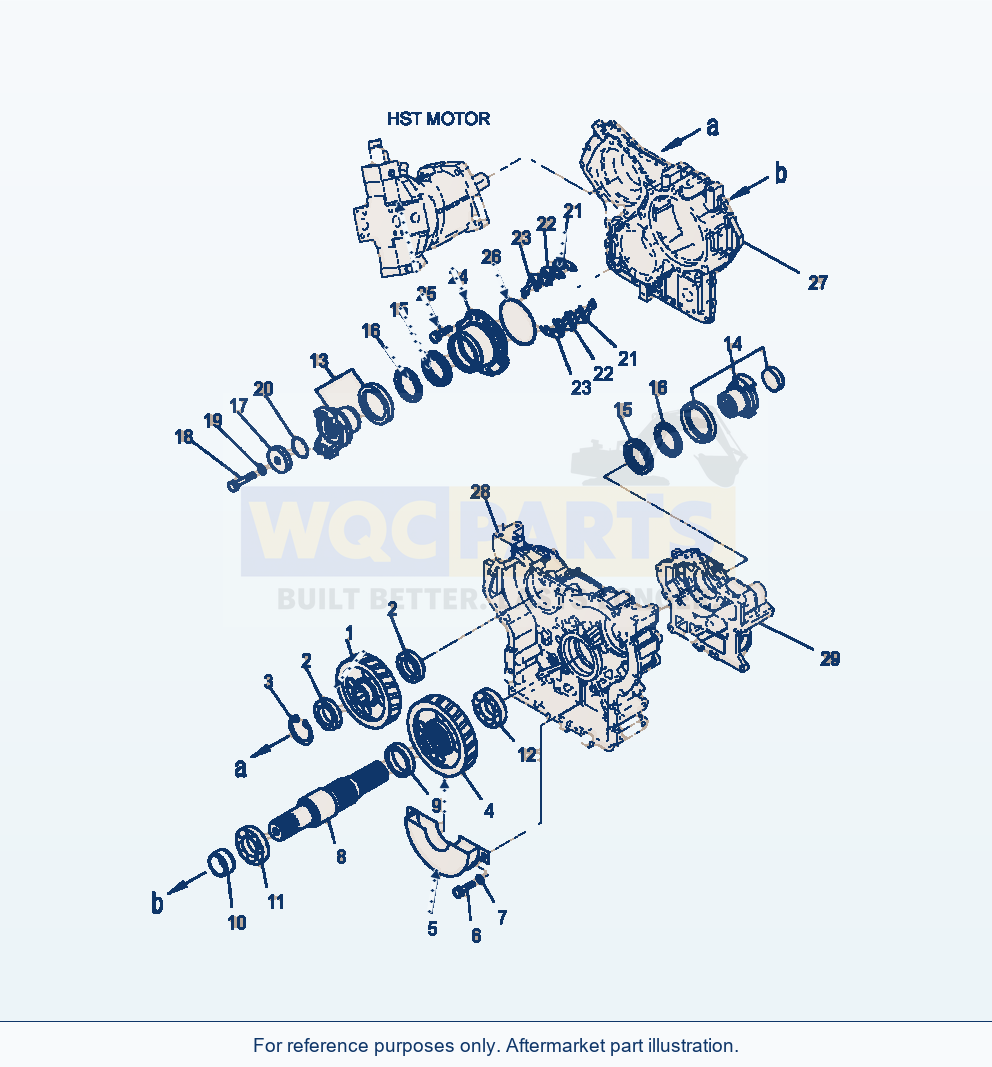Komatsu WA320-6 Transfer Case Output parts diagram