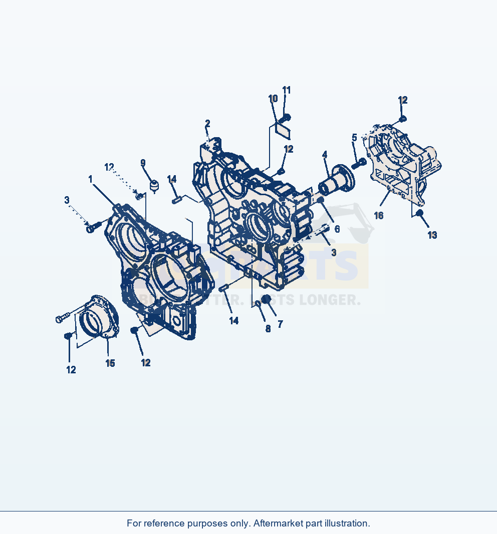 Komatsu WA320-6 Transfer Case parts diagram