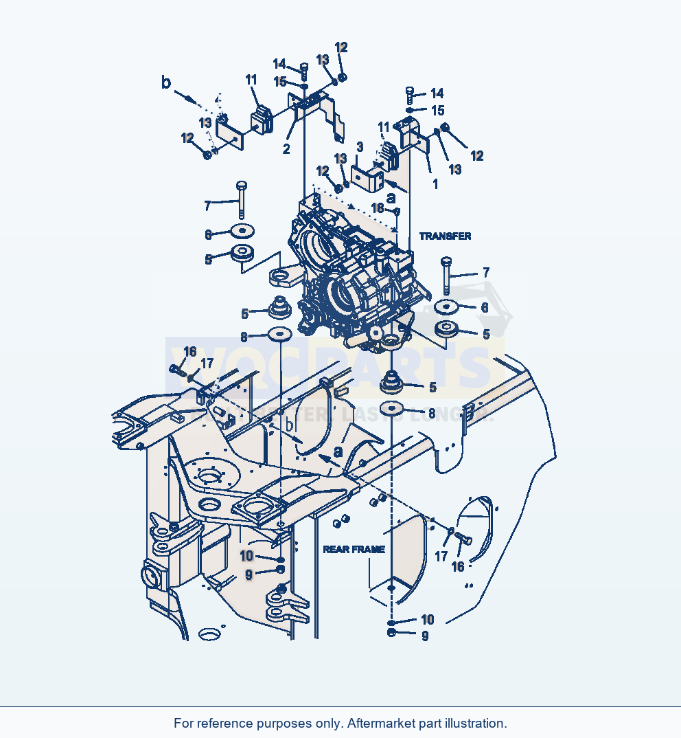 Komatsu WA320-6 Transfer Mount parts diagram