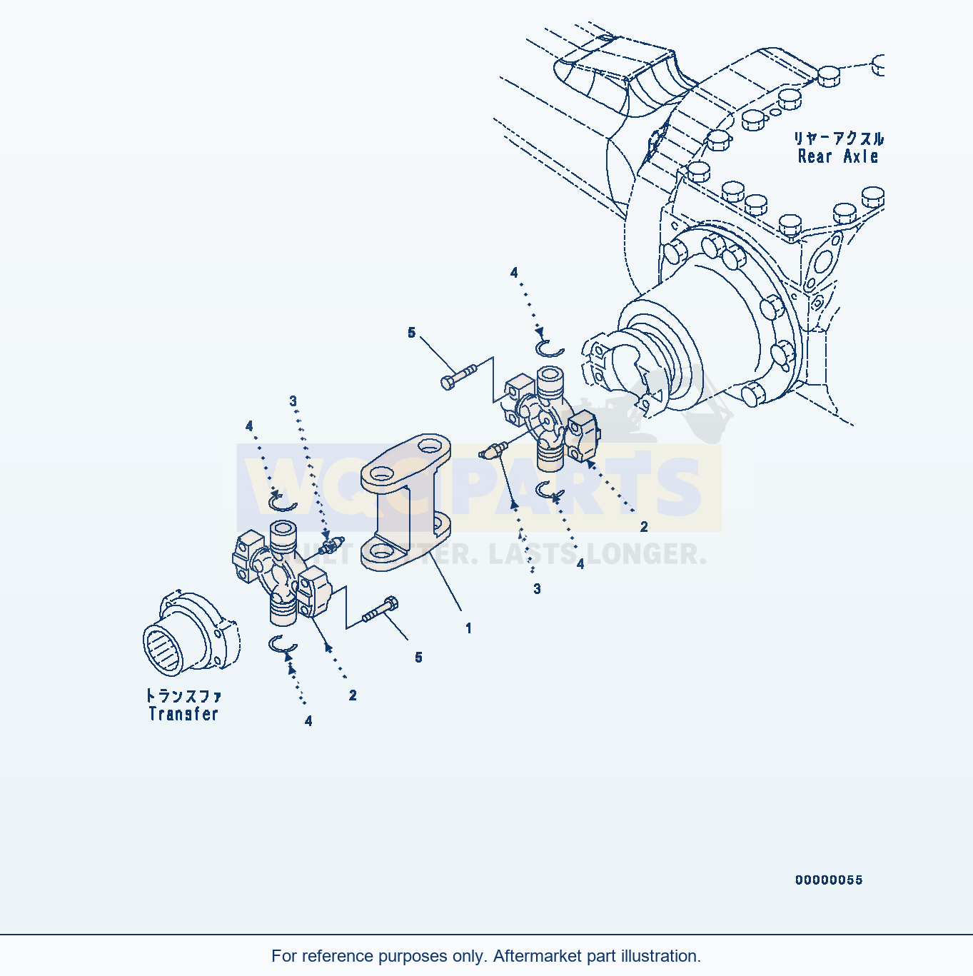 Komatsu WA320-6 Drive Shaft, Rear (#70291-) Serial 70291-UP parts diagram