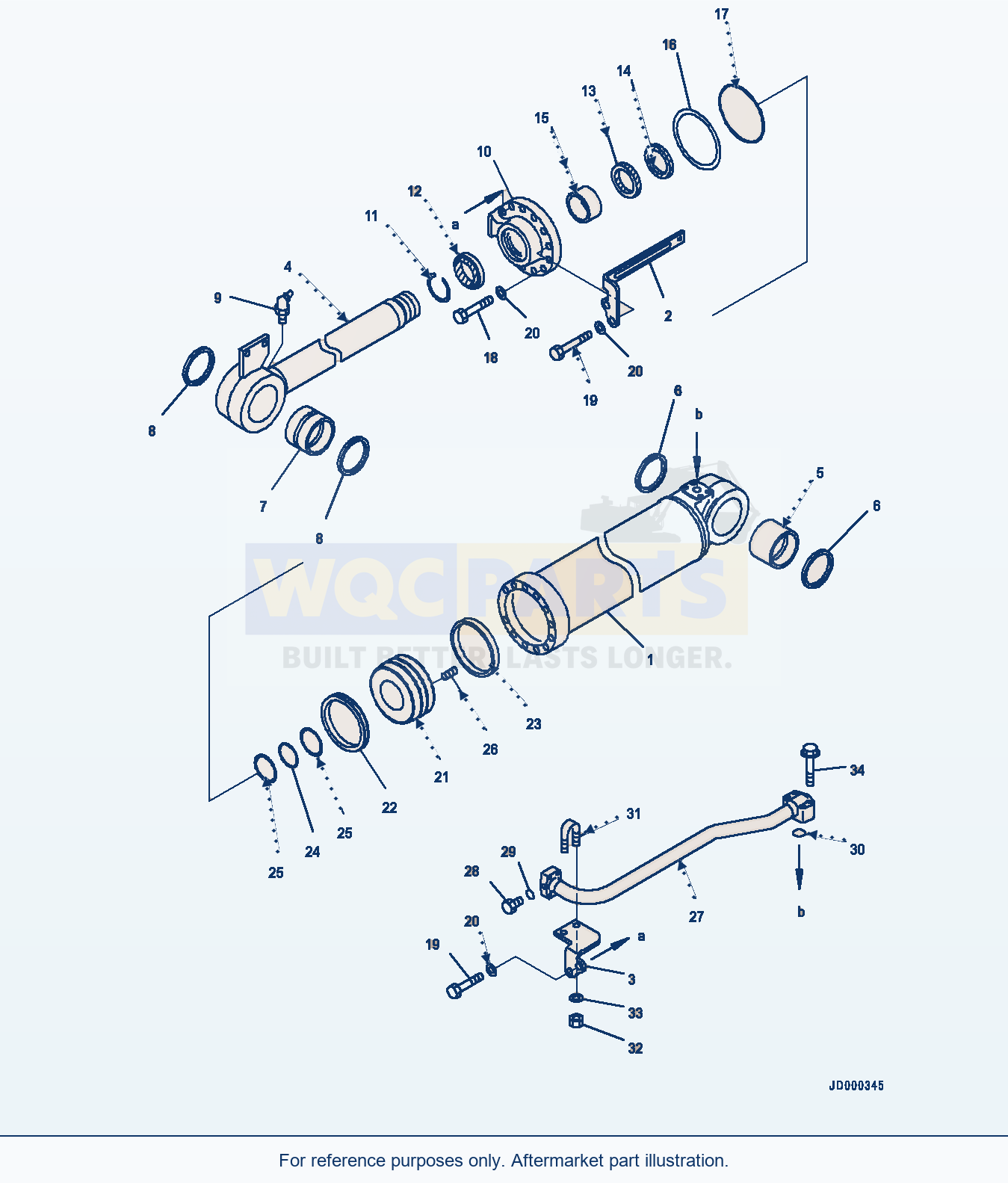 Komatsu WA320-6 Bucket Cylinder, Inner Parts, Alternative 2 parts diagram