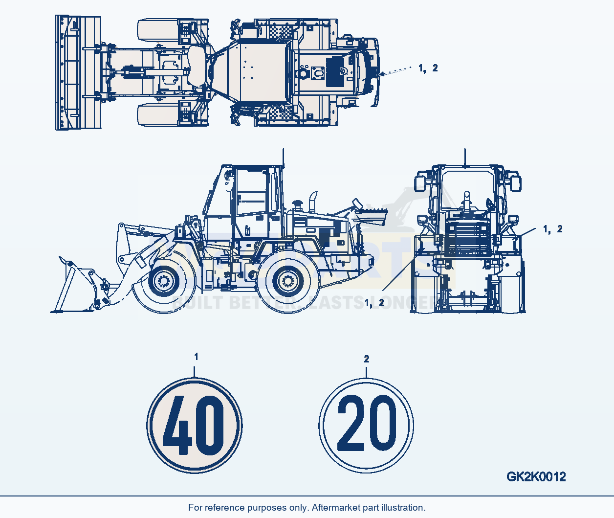 Komatsu WA320-6 Marks And Name Plates, Speed Limit parts diagram