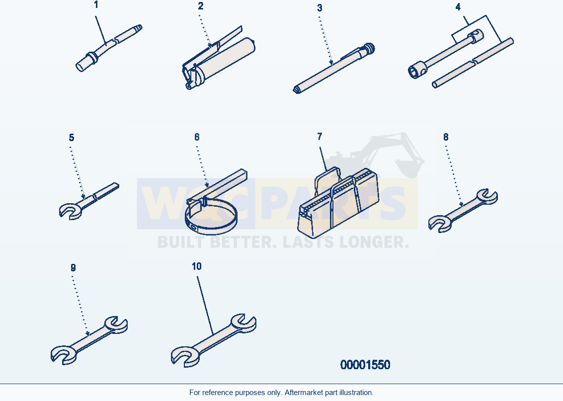 Komatsu WA320-6 Tool Kit, Komatsu parts diagram