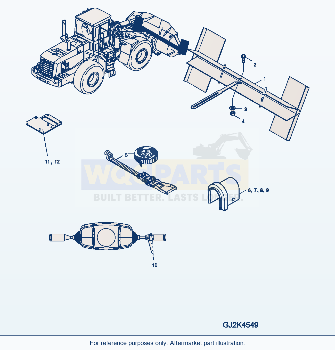 Komatsu WA320-6 Parts For Italy, Tooth Cover 2,55M Width parts diagram
