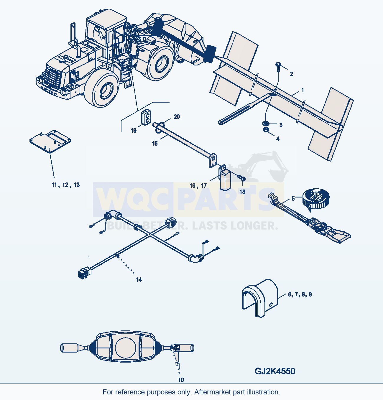 Komatsu WA320-6 Parts For Italy, Tooth Cover 2,77M Width parts diagram