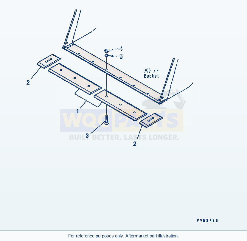 Komatsu WA320-6 Bolt On Cutting Edge(#70001-) parts diagram