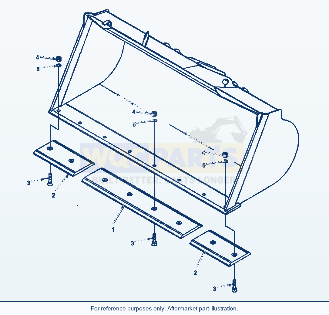 Komatsu WA320-6 Bolt-On Cutting Edge Serial A34001-UP parts diagram