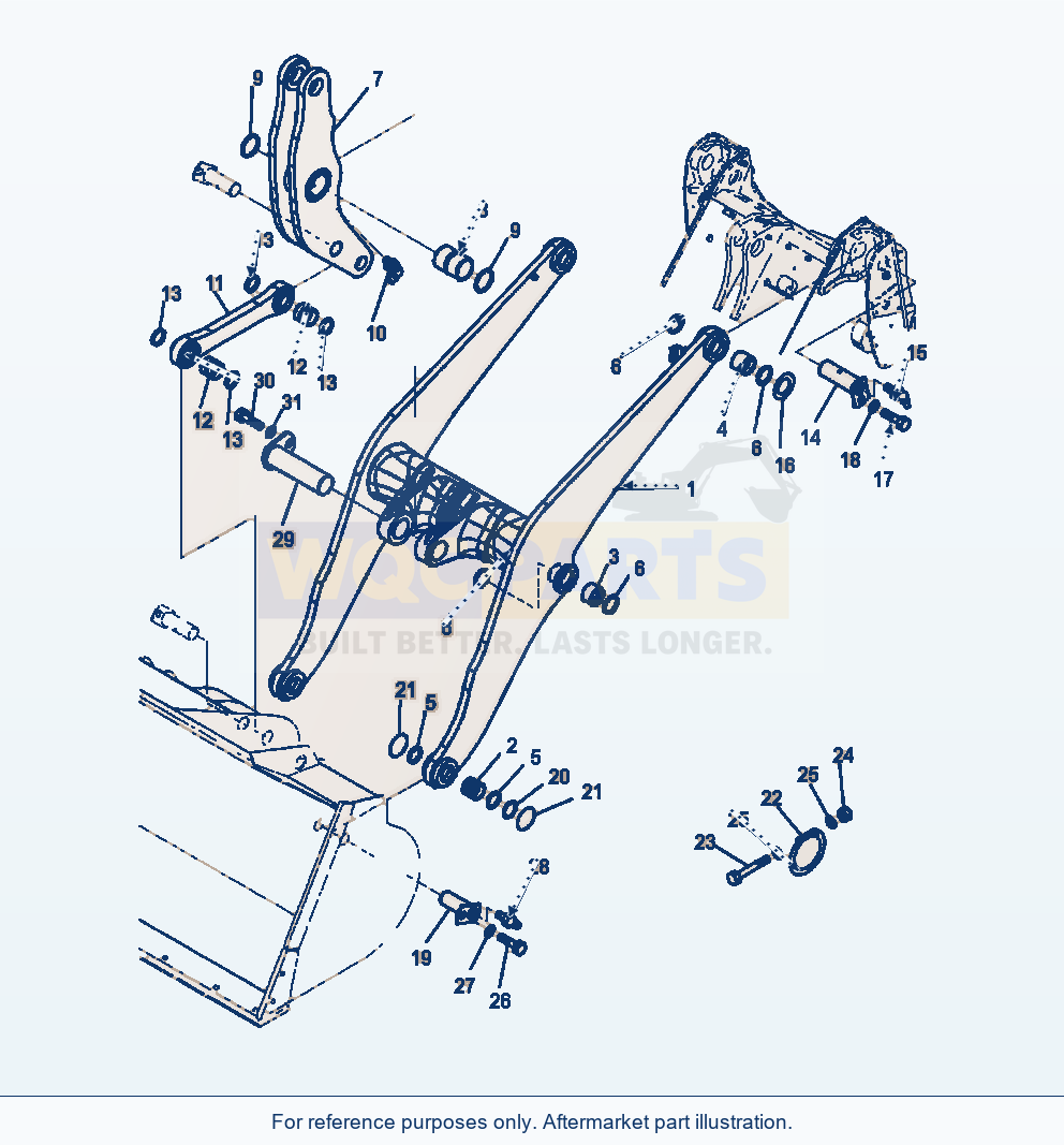 Komatsu WA320-6 Boom And Linkage 2-Spool Valve parts diagram
