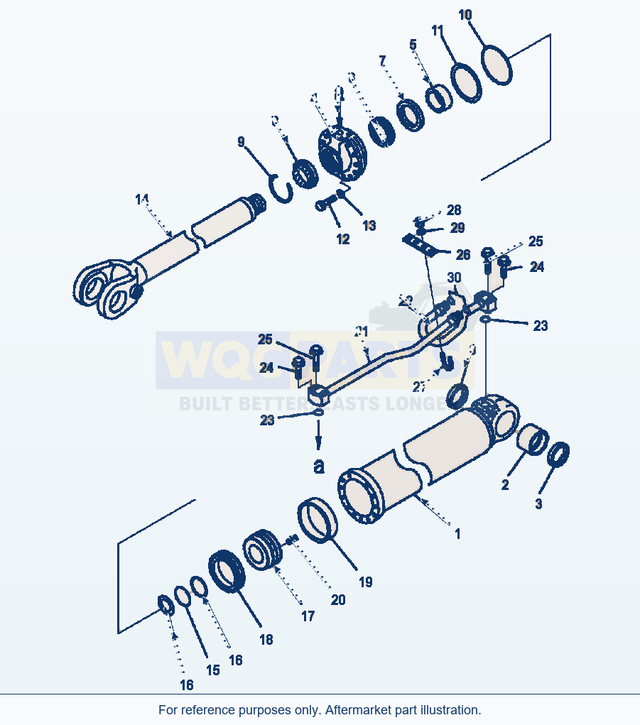 Komatsu WA320-6 Boom Cylinder Complete Assembly parts diagram