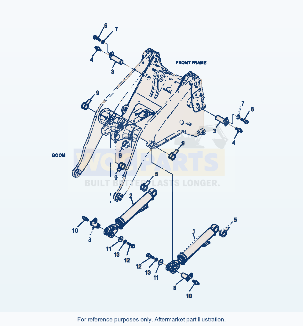 Komatsu WA320-6 Boom Cylinder Mounting Serial A34001-UP parts diagram