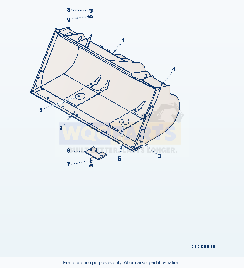 Komatsu WA320-6 Bucket 2.2m³ (With B.O.C., 2.4m³)(#70001-) parts diagram