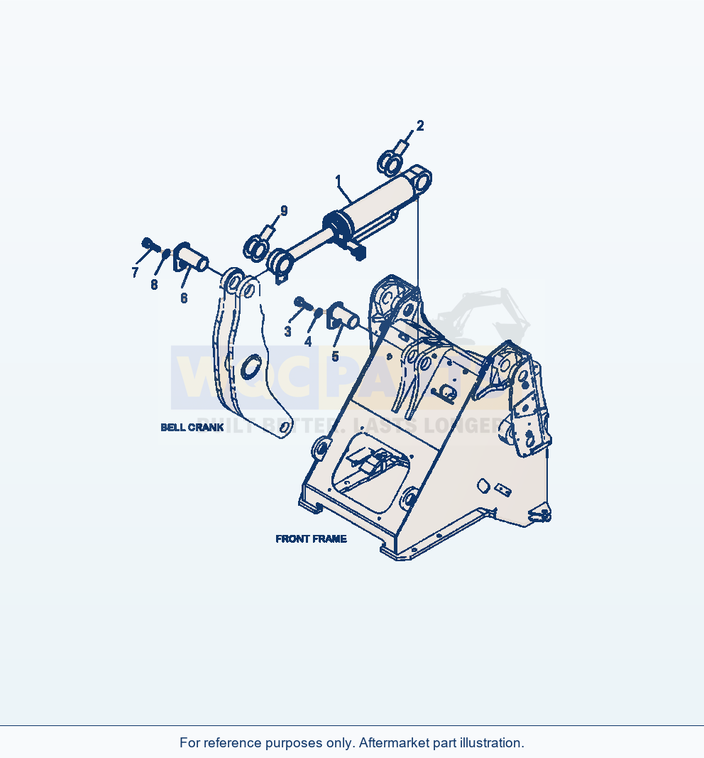 Komatsu WA320-6 Bucket Cylinder Mounting parts diagram