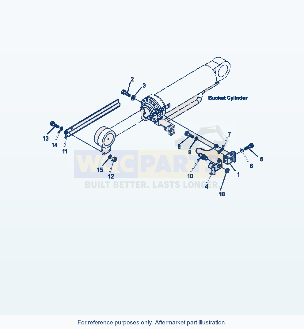 Komatsu WA320-6 Bucket Positioner parts diagram