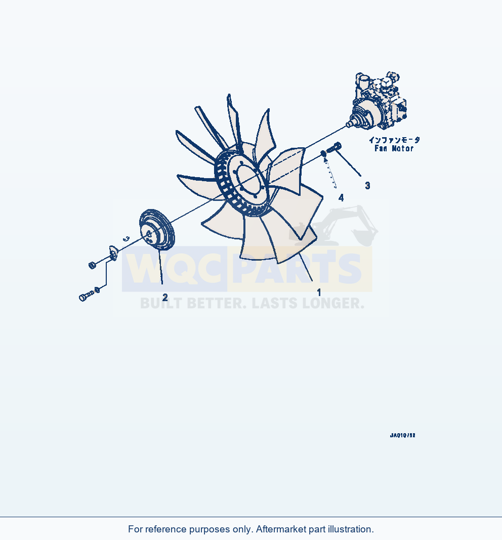 Komatsu WA320-7 Radiator Cooling Fan parts diagram