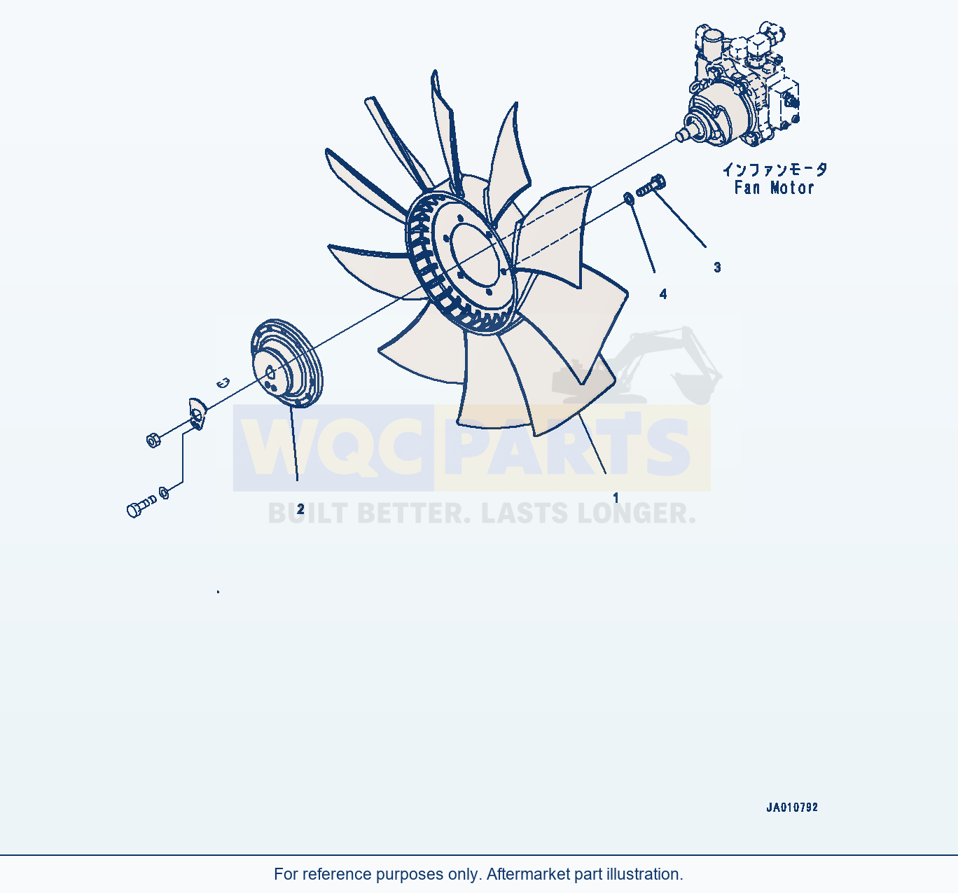 Komatsu WA320-7 Radiator, Fan (#80001-) parts diagram