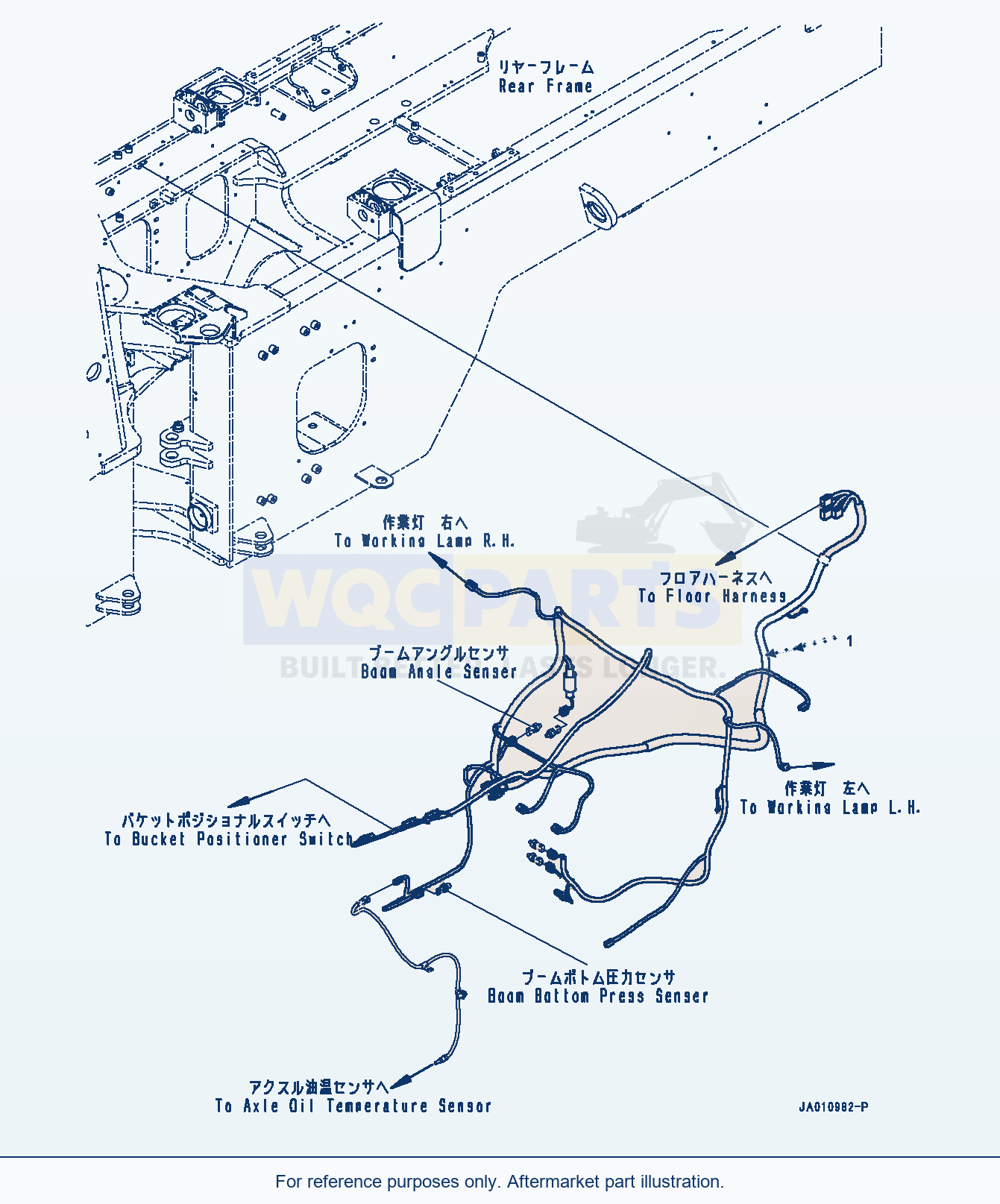 Komatsu WA320-7 Front Wiring Harness, Wiring Harness (#80001-) parts diagram