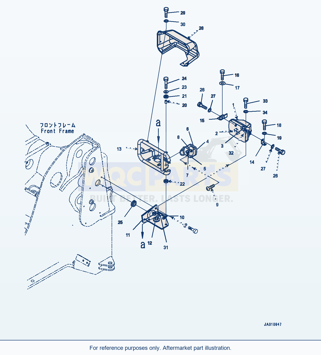 Komatsu WA320-7 Front Working Lamp, L.H. (#80001-) parts diagram