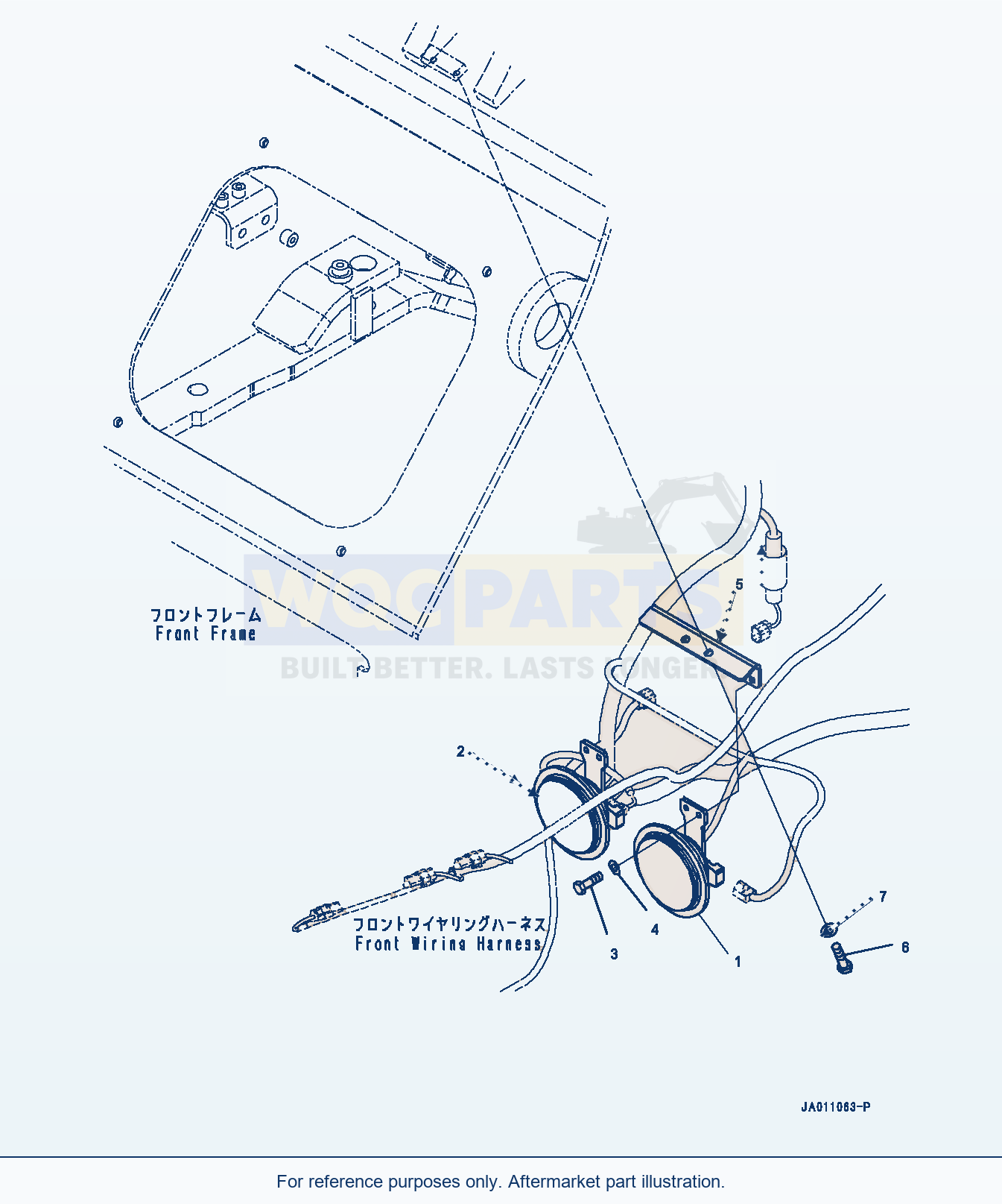 Komatsu WA320-7 Horn (#80001-) parts diagram