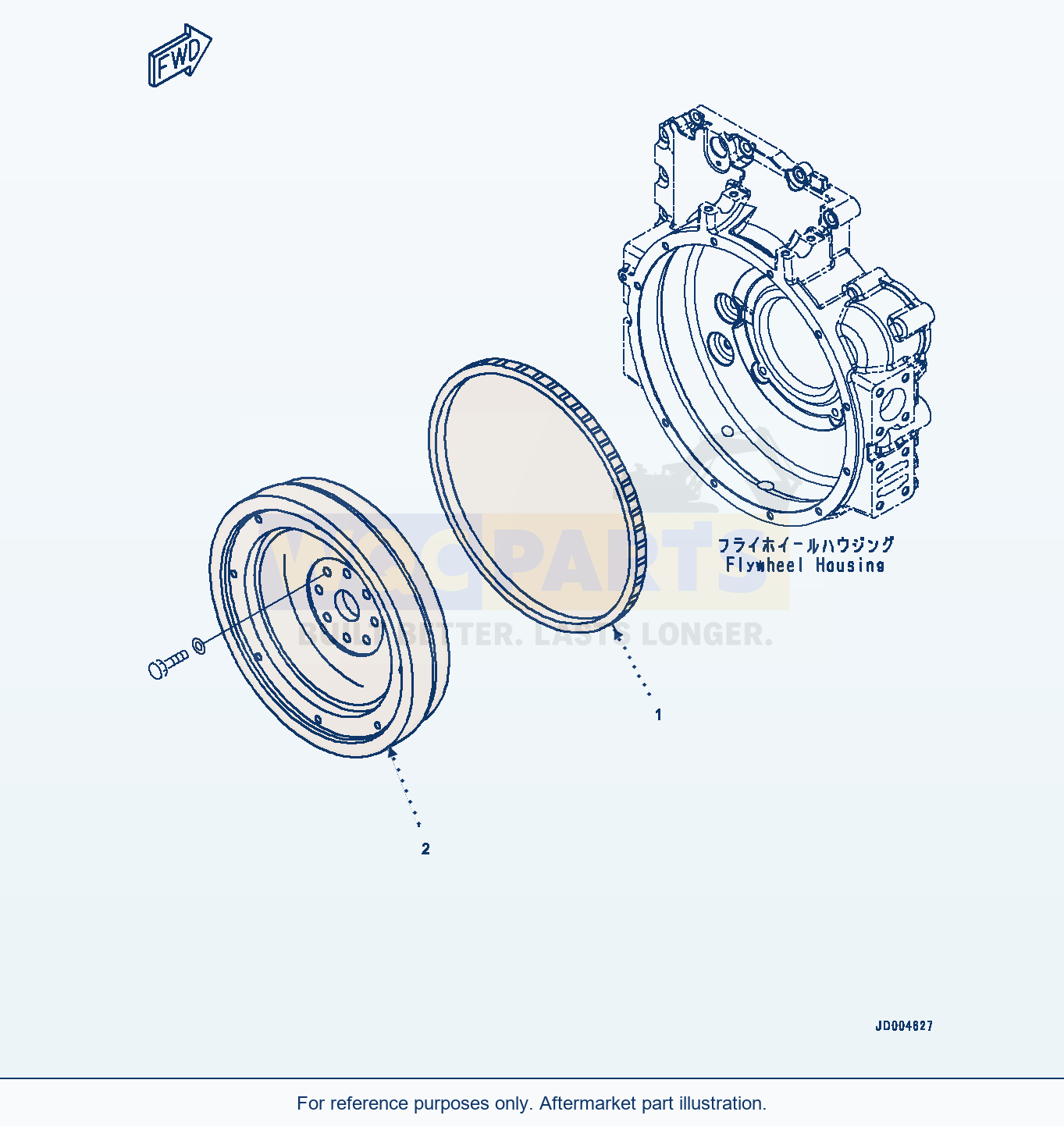 Komatsu WA320-7 Flywheel (#26600890-) (Afw00-001001) parts diagram