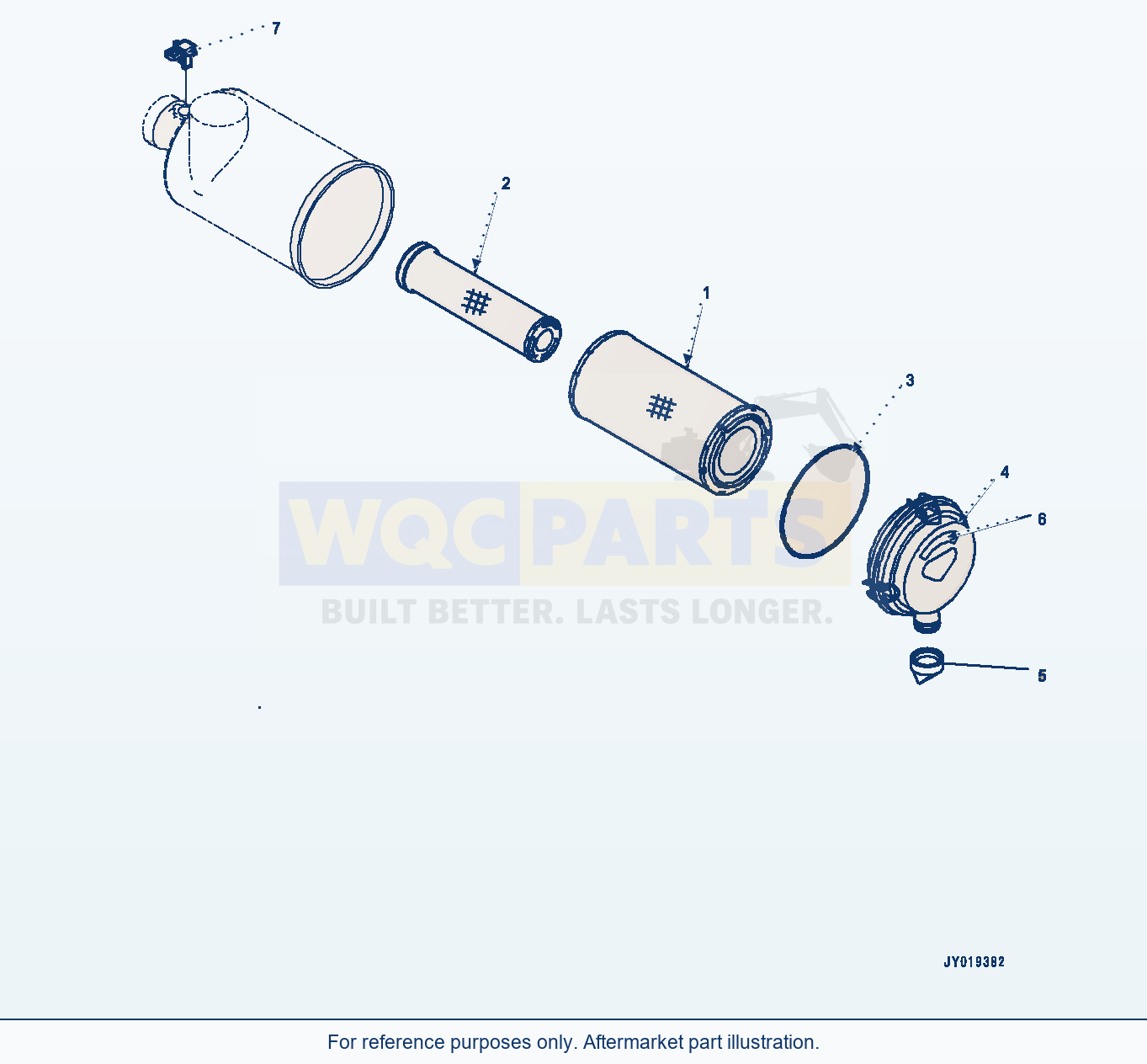 Komatsu WA320-7 Air Cleaner (#26600890-) parts diagram