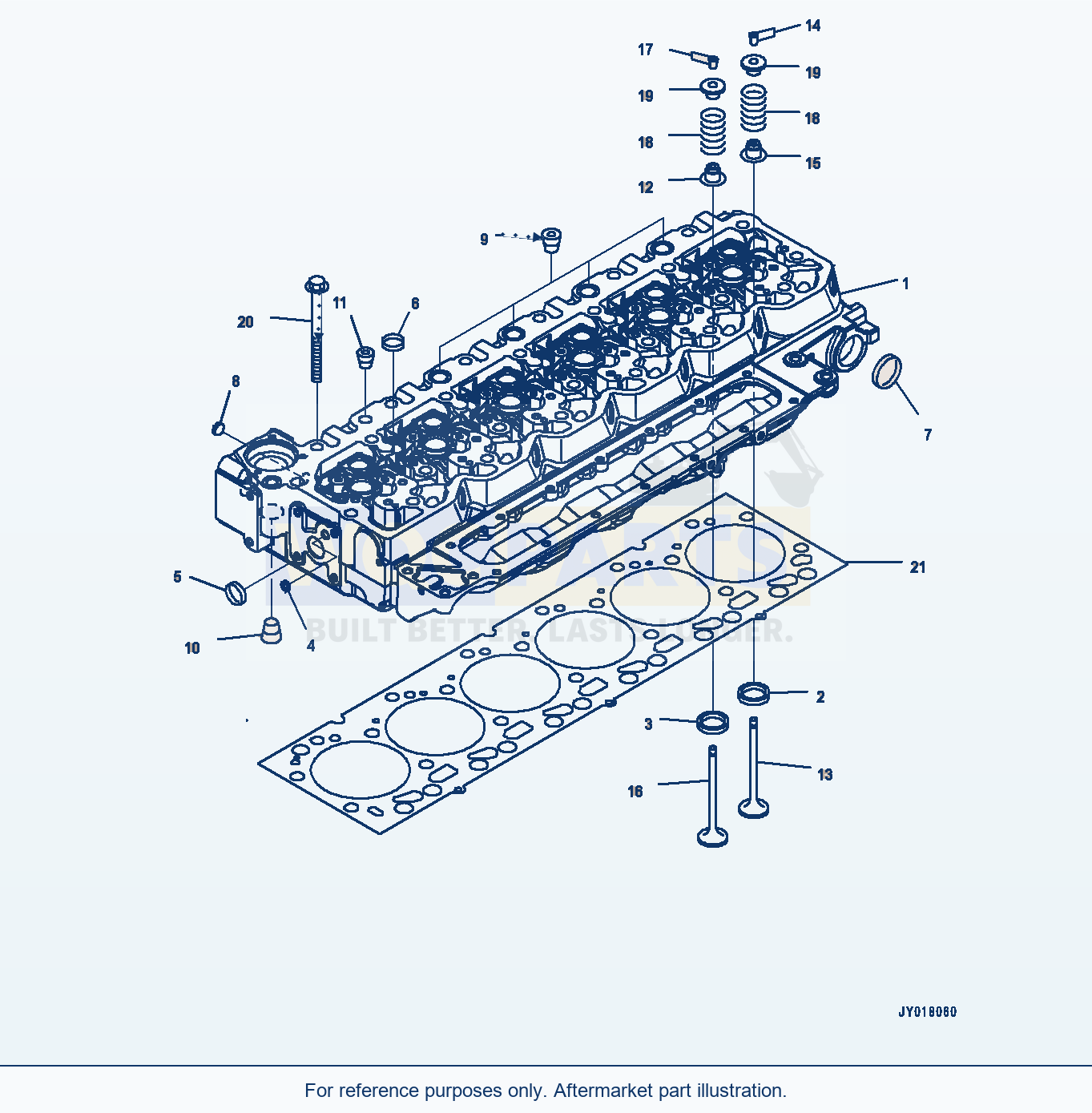 Komatsu WA320-7 Cylinder Head (#26600890-) parts diagram