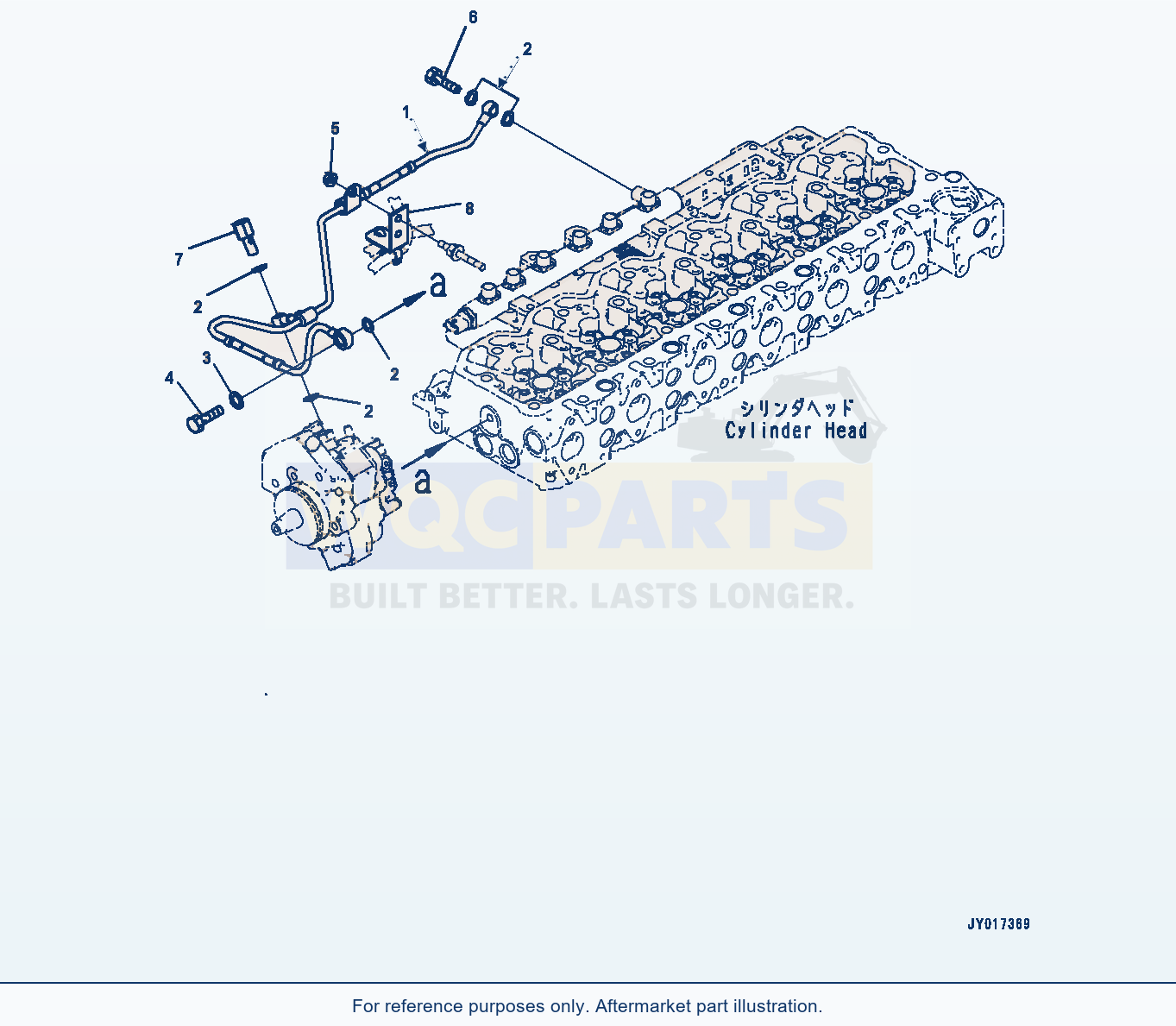Komatsu WA320-7 Fuel Drain Piping (#26600890-) (Afd00-001001) parts diagram