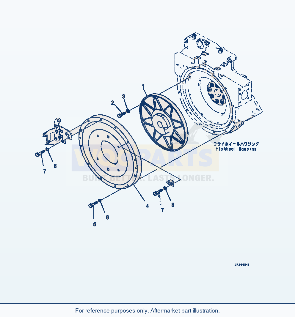 Komatsu WA320-7 Damper parts diagram