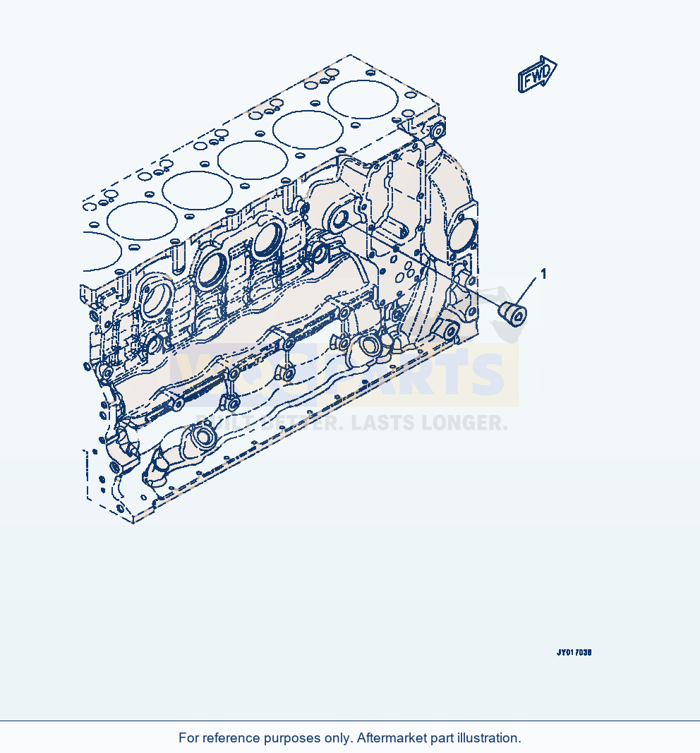 Komatsu WA320-7 Ach00-001001 Coolant Heater Plug (Ach00-001001) parts diagram