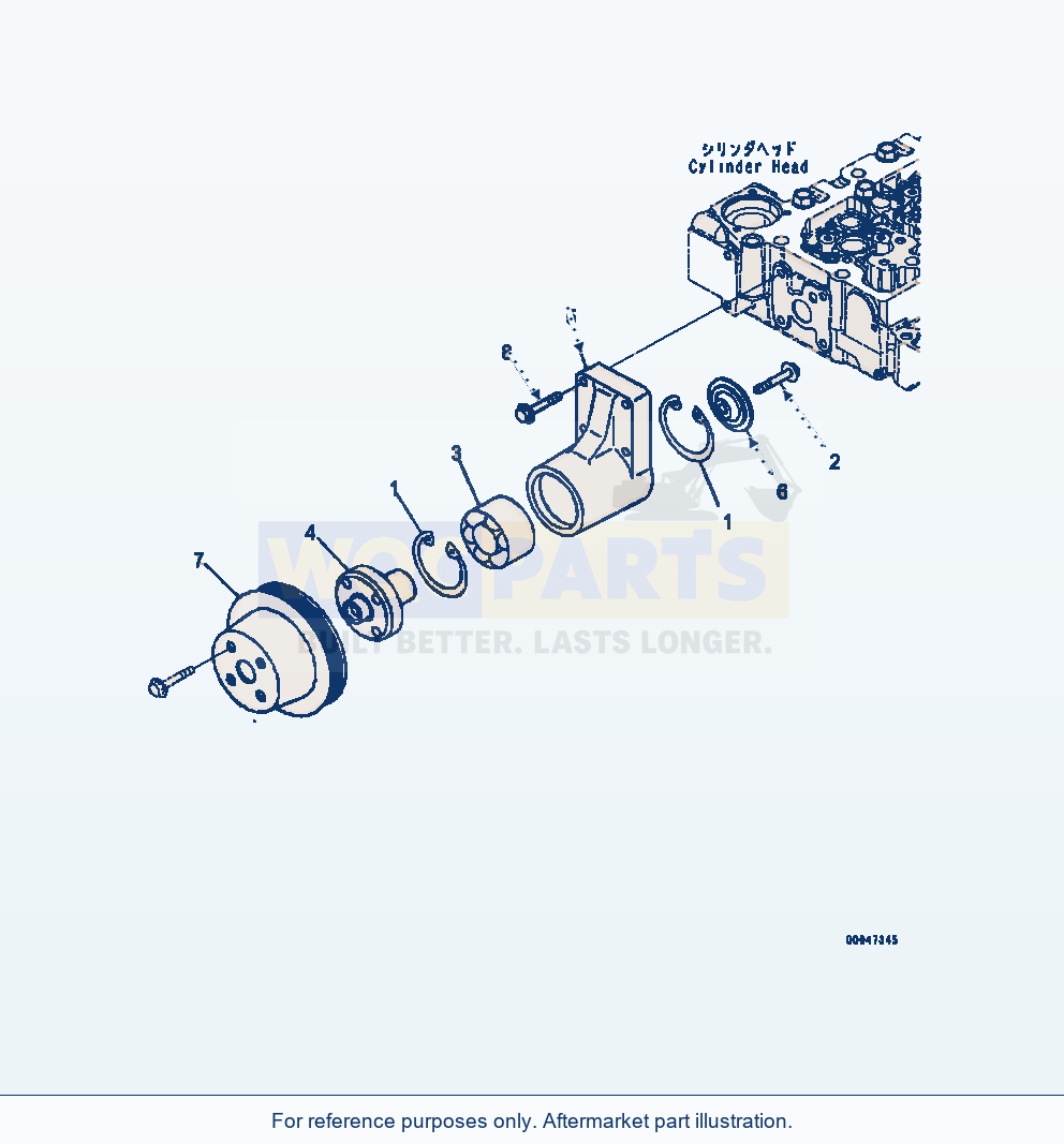 Komatsu WA320-7 Afa10-001001 Cooling Fan Drive (Afa10-001001) parts diagram
