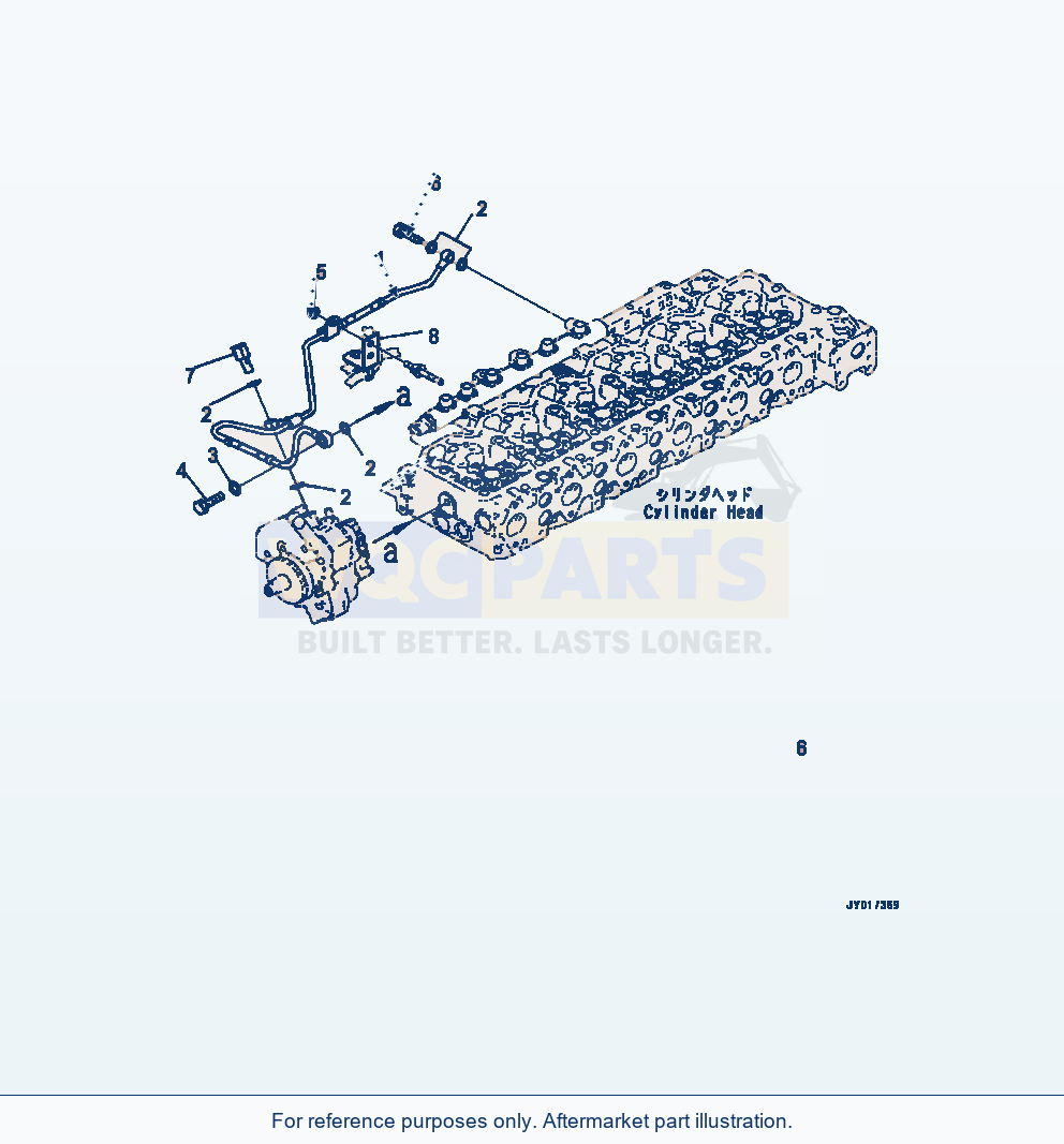 Komatsu WA320-7 Afd00-001001 Fuel Drain Piping (Afd00-001001) parts diagram