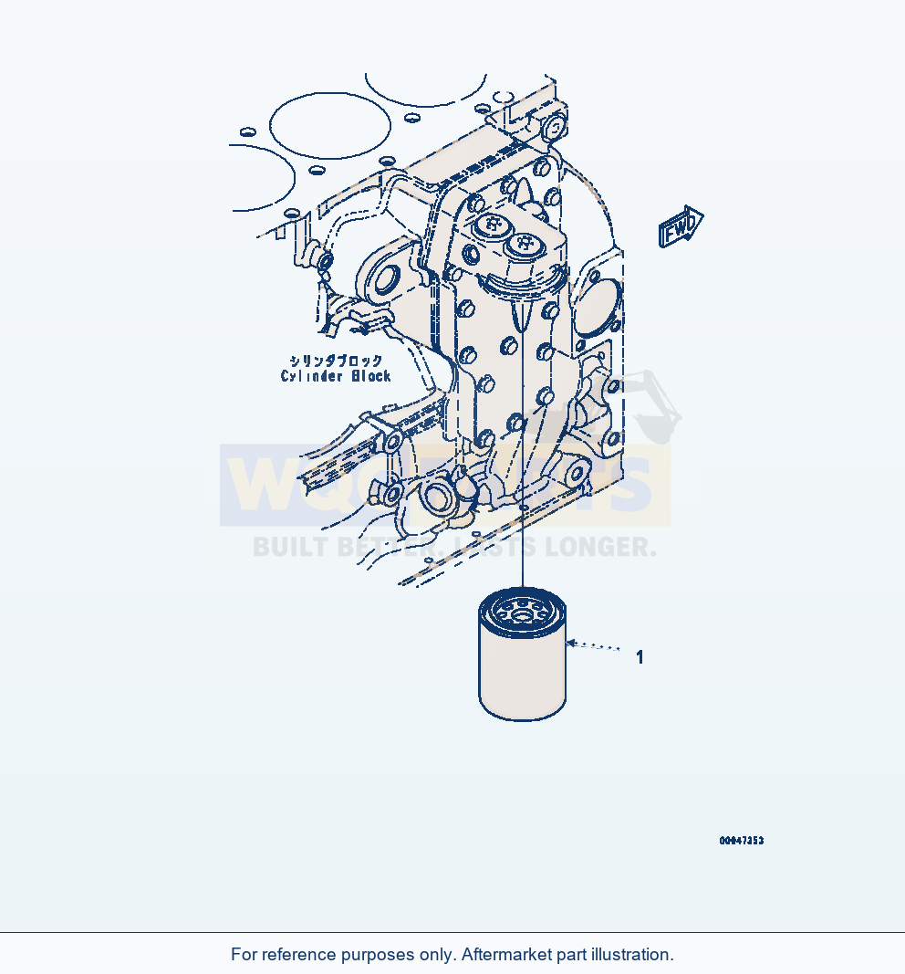 Komatsu WA320-7 Alf00-001001 Engine Oil Filter (Alf00-001001) parts diagram