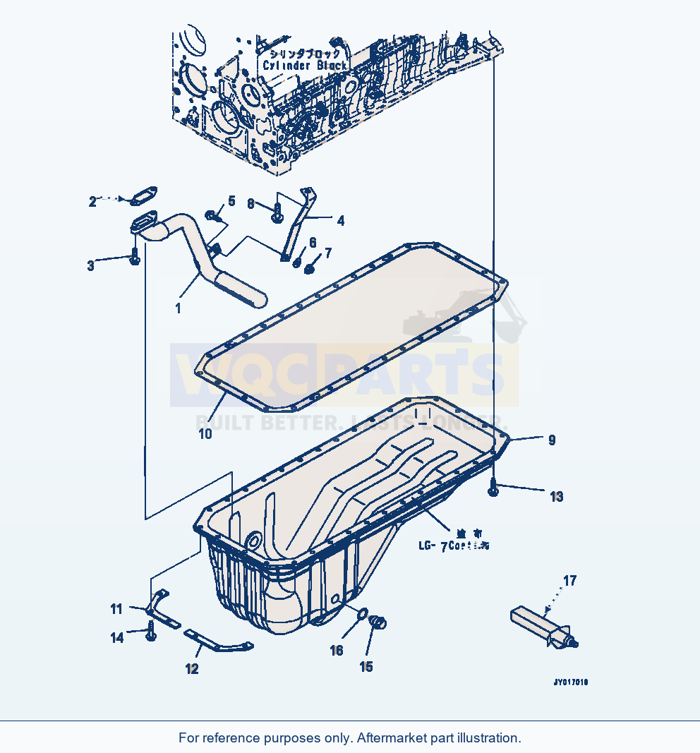 Komatsu WA320-7 Aop10-001001 Engine Oil Pan (Aop10-001001) parts diagram