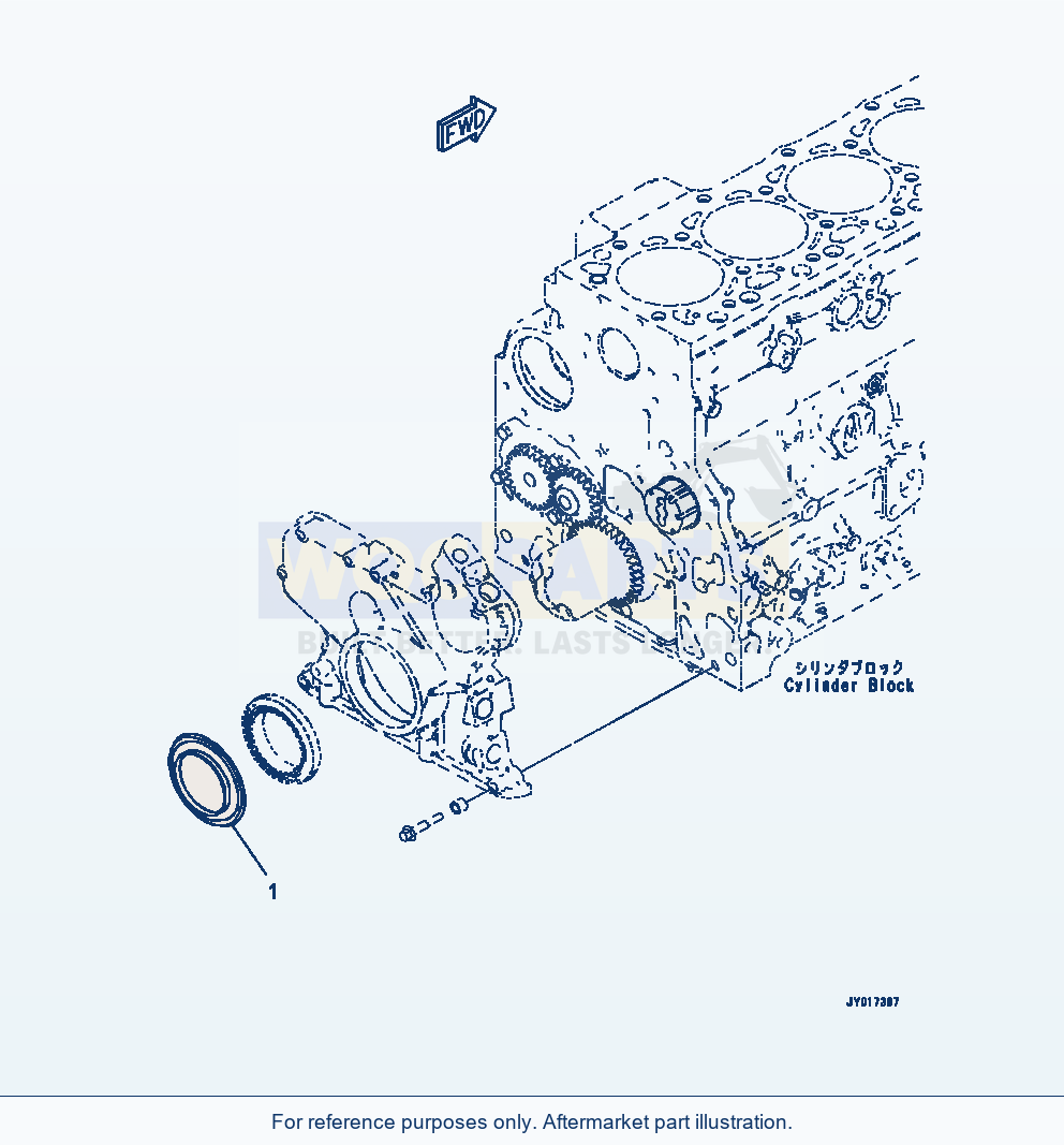 Komatsu WA320-7 Asr00-001001 Dust Seal (Asr00-001001) parts diagram
