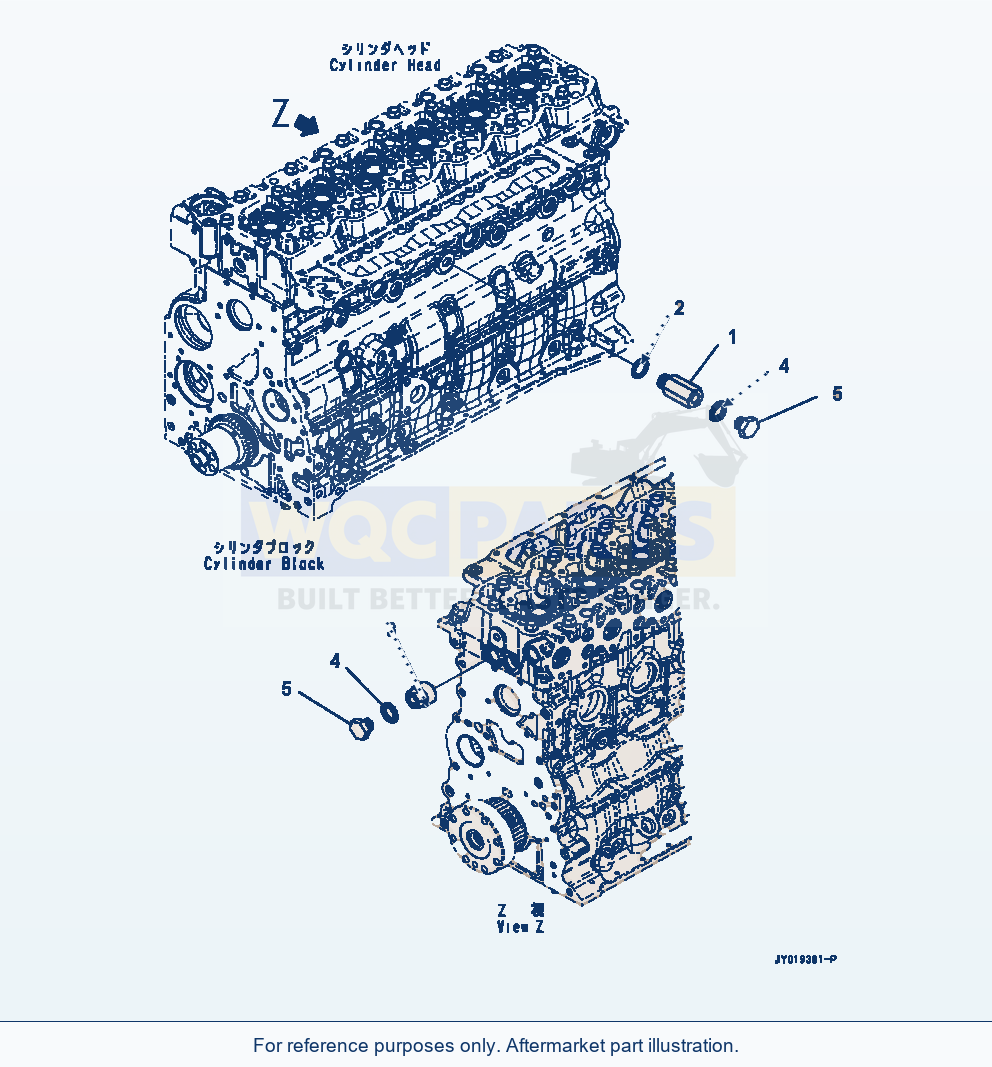 Komatsu WA320-7 Coolant Adapter parts diagram
