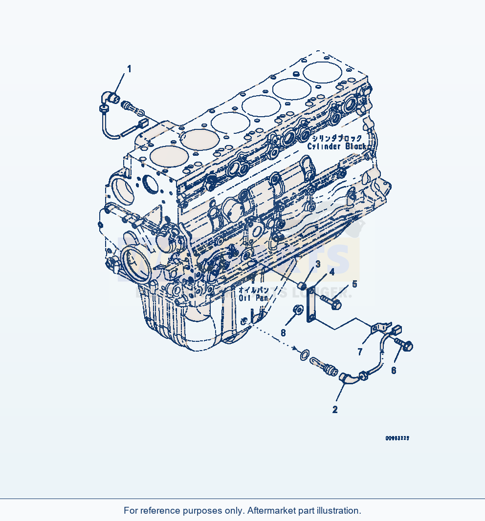 Komatsu WA320-7 Coolant Heater Related parts diagram